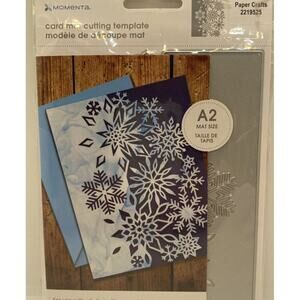 Momenta Snow Flake card mat Cutting Template
